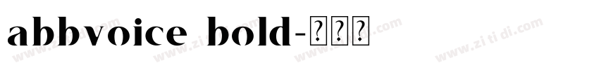 abbvoice bold字体转换